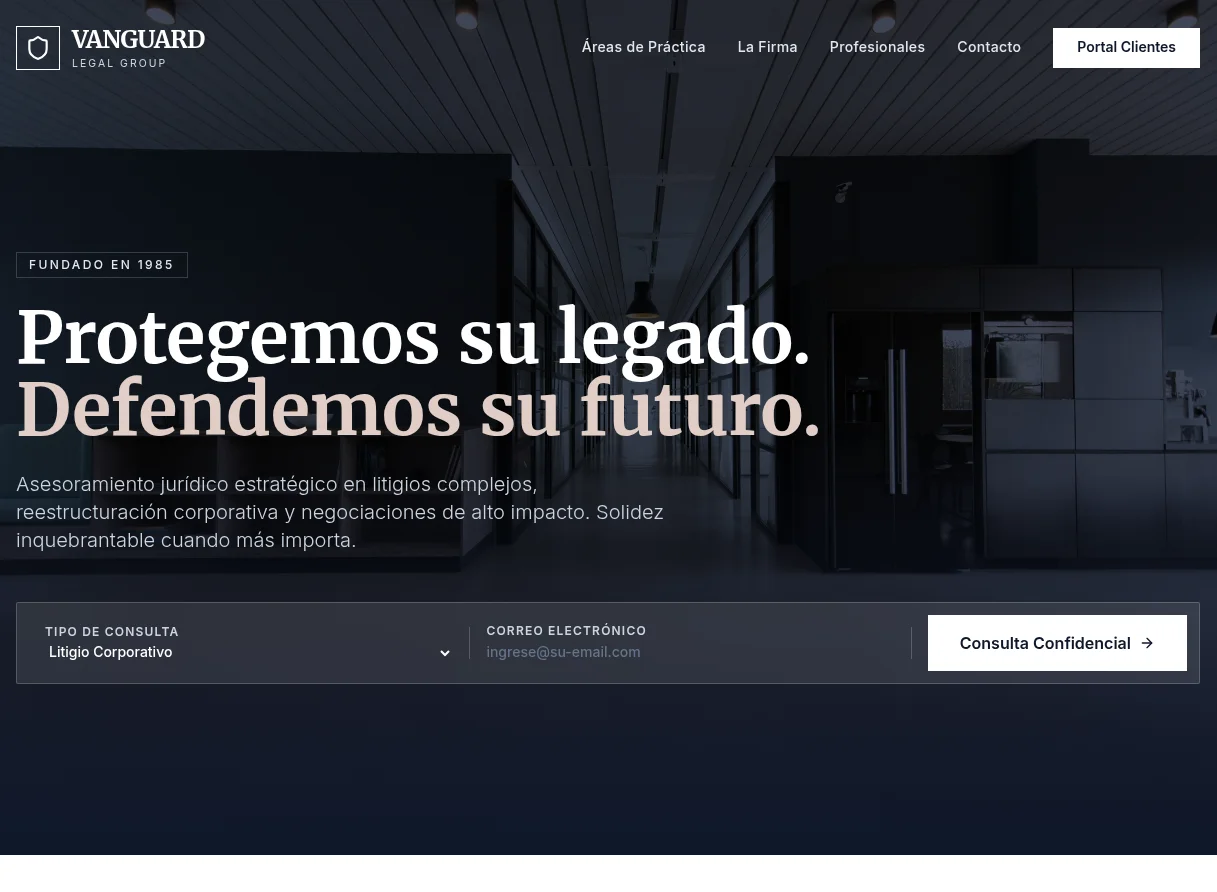 Screenshot de Vanguard Legal Group